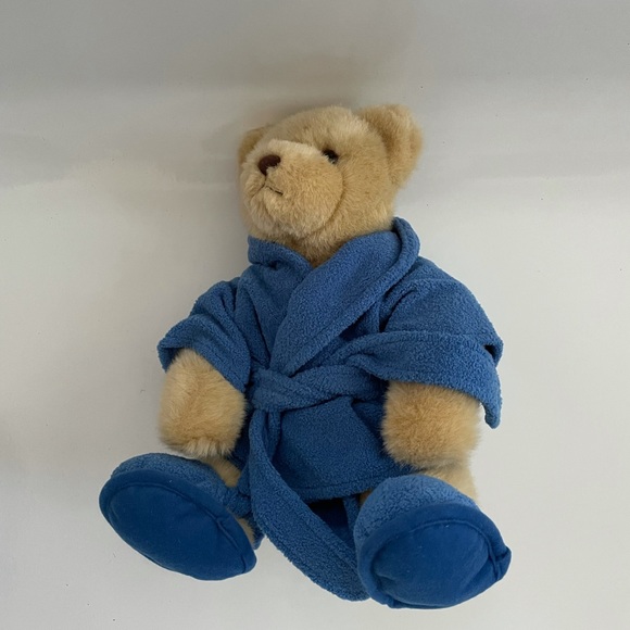 Gund | Toys | Gund Pajama Robe Blue Bear Stuffed Animal Toy | Poshmark